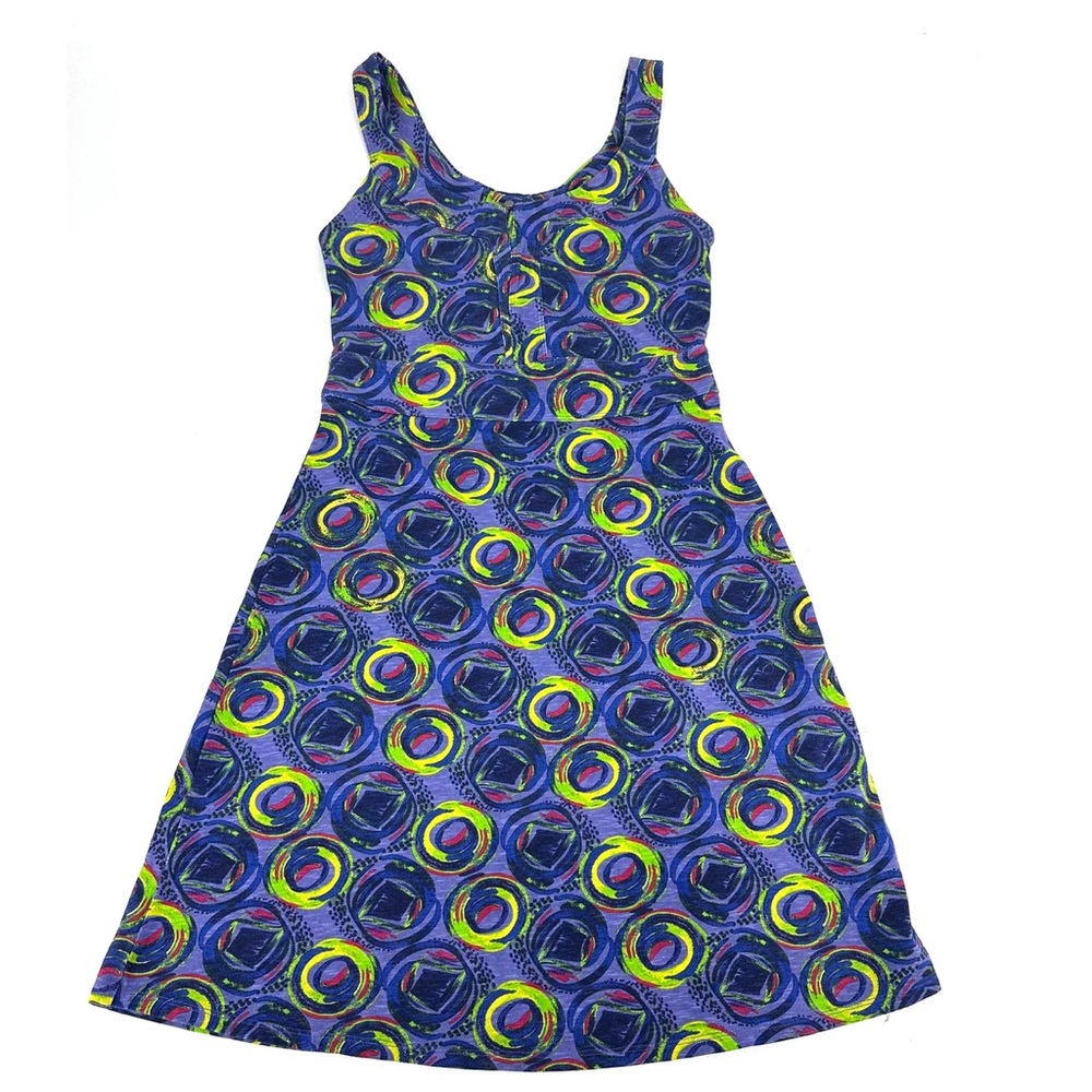 REI Purple Multicolor Patterned Midi Dress